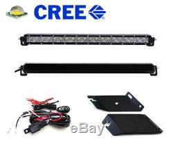 100W 21 LED Light Bar with Hood Mounting Bracket, Wiring For 07-17 Jeep Wrangler