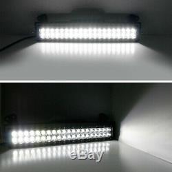 120W 20 LED Light Bar with Lower Bumper Bracket Wiring For 2011-16 Ford F250 F350