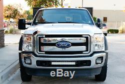 120W 20 LED Light Bar with Lower Bumper Bracket Wiring For 2011-16 Ford F250 F350