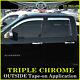 14-19 Chevy Silverado Double-extended Cab Chrome Door Visors Window Rain Guards