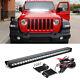 150w 30 Led Light Bar With Front Hood Top Bracket Wiring For 18+ Jeep Wrangler Jl