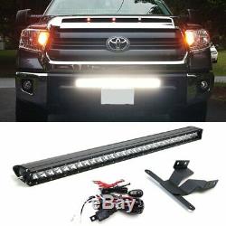 150W 30 LED Light Bar with Lower Bumper Brackets, Wirings For 14-up Toyota Tundra
