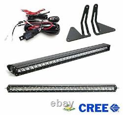 150W 30 LED Light Bar withBumper Bracket Wiring For 15+ GMC Canyon Chevy Colorado