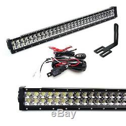 180W 30 LED Light Bar with Bumper Bracket, Wirings For 03-18 Dodge RAM 2500 3500