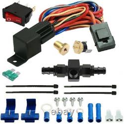 30 Row Transmission Oil Cooler Fan 6an Hose Fitting 180f Temperature Switch Kit