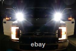 40W CREE LED Pods with A-Pillar Brackets Wiring For 15-up Ford F150, 17+ F250 F350