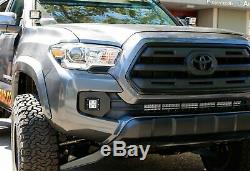 40W CREE LED Pods with Bracket, Fog Bezels Covers, Wirings For 16+ Toyota Tacoma