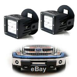 40W CREE LED Pods with Foglights Location Bracket, Wirings For 06-14 Ford F150