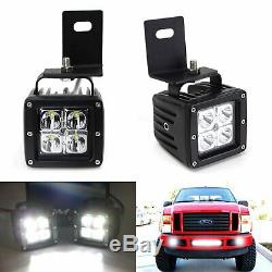40W LED Pods with Foglight Bracket/Wirings For 08-10 Ford F250 F350 F450 SuperDuty