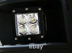 40W LED Pods with Rear Bumper Foot Step Bracket Wiring For 15-up Silverado Sierra