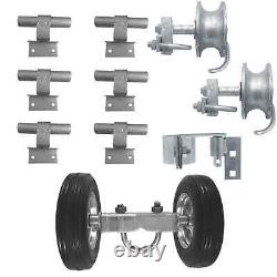 6 CHAIN LINK WALL MOUNTED ROLLING GATE HARDWARE KIT Heavy Duty Galvanized
