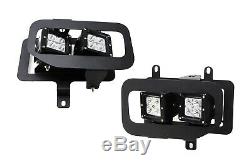 80W CREE Cubic LED Foglamps withMounting Brackets, Bezels For 2015-2017 Ford F-150