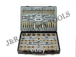 86 Pc Piece Tungsten Steel MM & Sae Size Inch Steel Tap & And Die Tool Set Kit