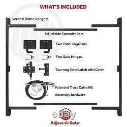Adjust-A-Gate Steel Frame Gate Building Kit, 36-60 Wide Opening Up To 7' High