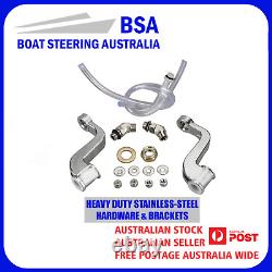 BSA Heavy Duty Hydraulic Boat Outboard Steering Kit 150HP 300HP Suits Mercury