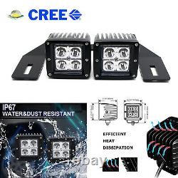 Behind Grille Mount LED Pod Light Kit withBrackets, Wiring For Jeep Grand Cherokee
