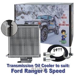 Dual Heavy Duty Transmission Oil Cooler Kit suit Ford Ranger PX 6 Speed