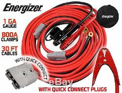 ENB130-Energizer 1AWG 30ft HEAVY DUTY Jumper Cable Install kit with Quick Connect