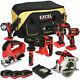 Excel 18v Cordless 6 Piece Tool Kit 3 X 2.0ah Batteries & Smart Charger Exl5069