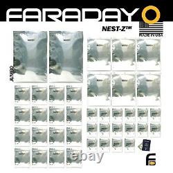 Faraday Cage EMP Bags, 7.0mil Heavy Duty, 40pc Kit BULK LOT X-LARGE. TESTED
