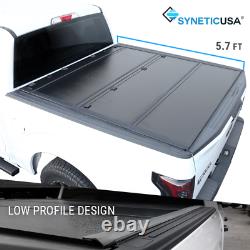 Fit 2009-2018 RAM 1500 5.7ft Short Bed Hard Tri-Fold Tonneau Cover Low Profile