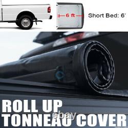 Fits 83-11 Ford Ranger/94-10 Mazda B-Series 6 Ft Bed Roll-Up Soft Tonneau Cover