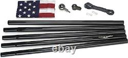 Flag Pole Kit for Outdoors 18FT Heavy Duty Tough US Steel Flag Poles for