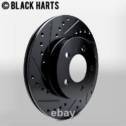 Full Kit Black Drilled/Slotted Brake Rotors + Heavy Duty Pads BHCC. 65094.04