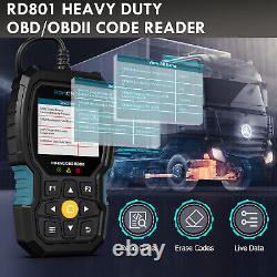 Green 9pin Heavy Duty Diesel Truck Diagnostic Scanner Car Obd2 Code Reader Kit