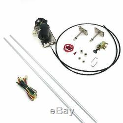 Heavy Duty Power Windshield Wiper Kit with Switch and Harness