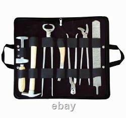 Heavy Duty Professional Horse Care Ferrier Tool Kit Hoof Clincher Nipper with ca