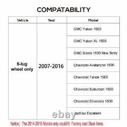 Heavy Duty Upper Control Arms for Chevy Silverado GMC Sierra 1500 07-16 2-4 Lift
