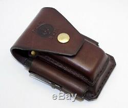 Heavy duty leather case sheath pouch FOR leatherman multitools bit kits torch