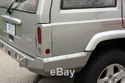 JCR Offroad HD Tail Light Housings Bare Metal 97-01 Jeep Cherokee XJ