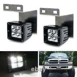 LED Pod Light Kit with Brackets, Wirings For 94-01 Dodge RAM 1500, 94-02 2500 3500