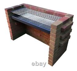 Large Charcoal DIY Brick BBQ Kit 112cm x 40cm Grill Heavy Duty Design