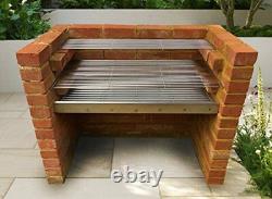 Large Stainless Steel DIY Brick BBQ Kit 91cm x 40cm Grill Heavy Duty Design