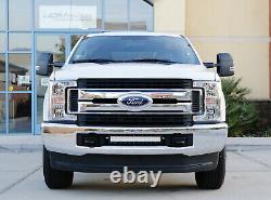 Lower Grille 20 LED Light Bar Kit with Brackets, Relay For 2017-up Ford SuperDuty