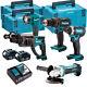 Makita 18v Li-ion 5 Piece Monster Kit With 2 X 5.0ah Batteries & Charger In Case