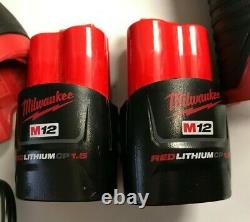 Milwaukee 2494-22 M12 3/8 in. Drill Driver and 1/4 in. Hex Impact Driver Kit GR