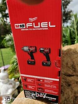 Milwaukee 2988-22 M18 FUEL 1/2 & 3/8 Dr Impact Wrench Kit NEW