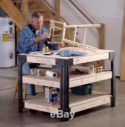 NEW Workbench Garage Heavy Duty Tool Storage Work Bench Drawer Shelving Kit 8 ft