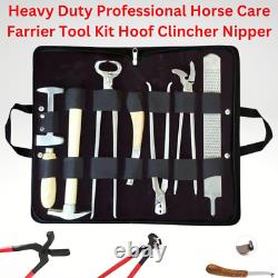 Professional Heavy Duty Horse Care Farrier Tool Equine Kit Hoof Clincher Nipper