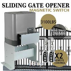 Sliding Electric Gate Opener 1400KG Automatic Motor Remote Kit Heavy Duty Chain