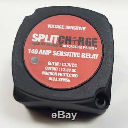 Split Charge Kit Relay 3mtr 12V 140 Amp Voltage Sensitive Heavy Duty 3 Metre