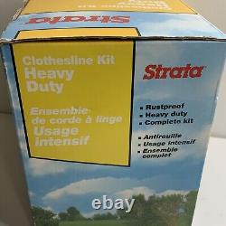Strata 90238 Heavy Duty Clothesline Kit 90238 6.5 Metal Pulleys PVC Coated
