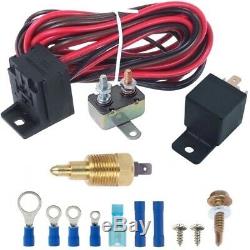 Trans Oil Cooler Electric Fan Thermostat Switch Kit Truck Rv Heavy Duty Towing