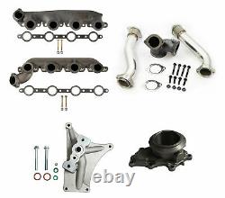 Turbo Pedestal Exhaust Housing Manifolds & Up Pipes For 1999.5-2003 Ford 7.3L