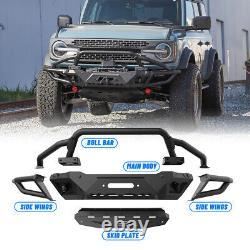 Upgrade Heavy Duty Front Bumper Kit Direct Replacement For 2021-2023 Ford Bronco