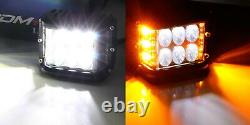 White LED A Pillar Driving Lights withAmber Strobe Feature For 2019-up Ford Ranger